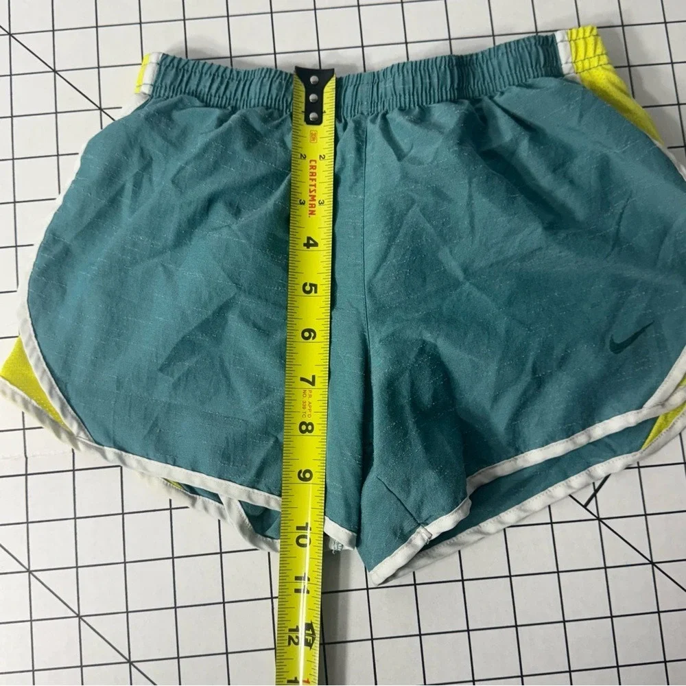 Nike Dri-FIT Kids Teal Neon Yellow Running‎ Tempo Shorts Size Medium M